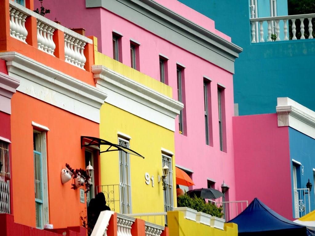 Bo-Kaap colorful houses - historic Cape Malay cultural neighborhood